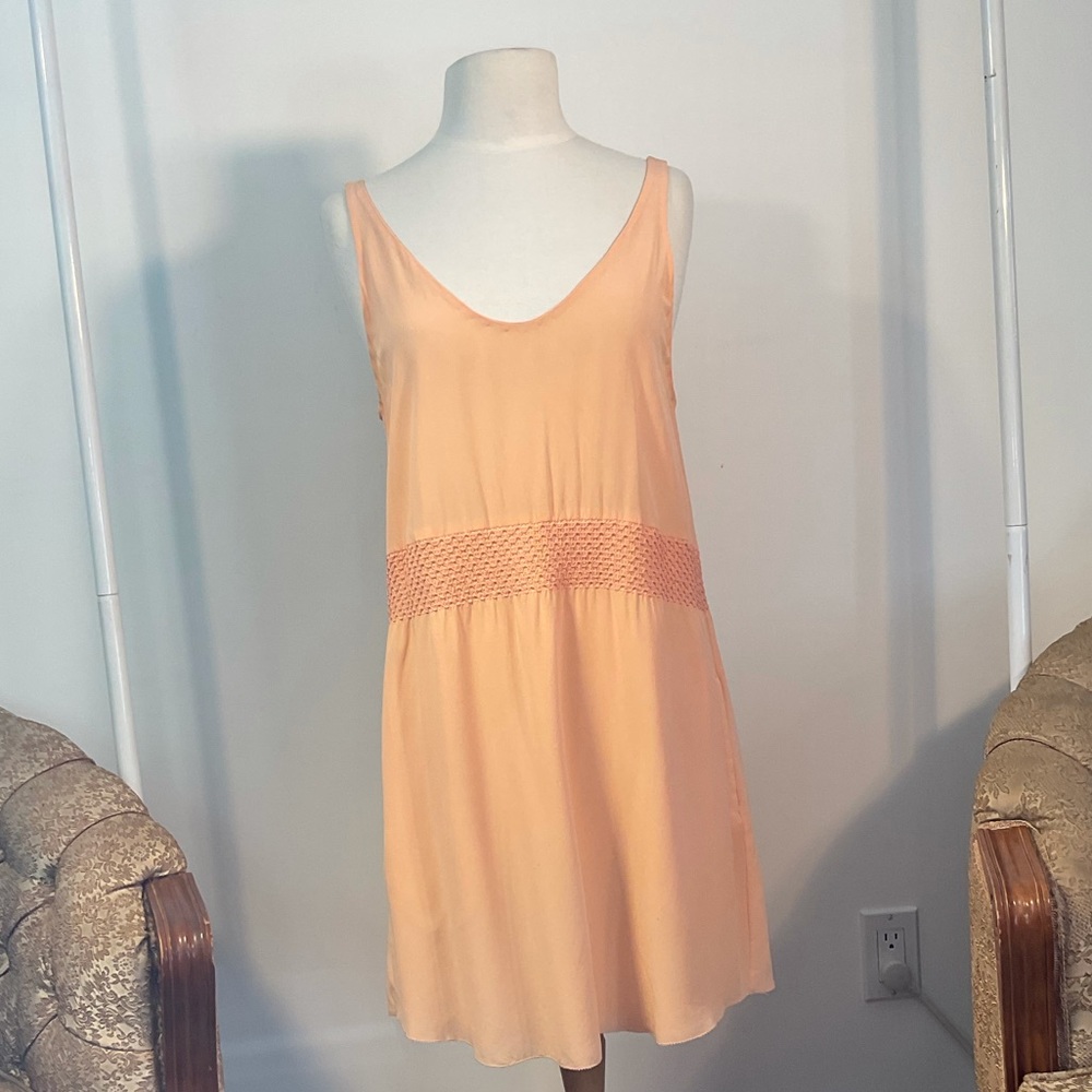 T. A baton peach Blythe silk dress